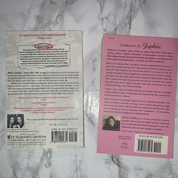 Confessions of a Shopaholic & The Nanny Diaries Books - Excellent Condition - Picture 3 of 3